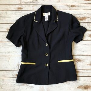 Studio navy blue blazer with shoulder pads 10pet